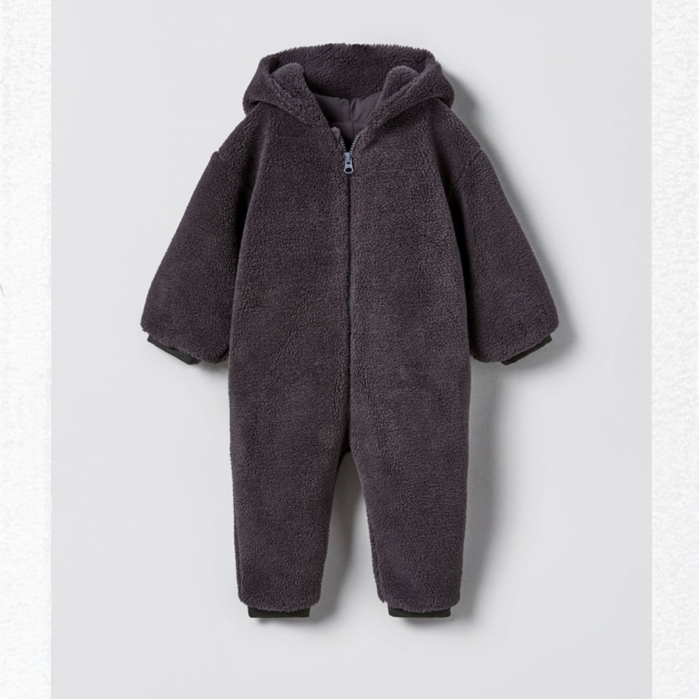 Toddler Zara fleece coverall with ears